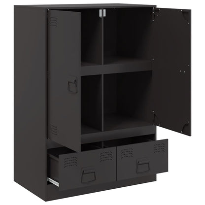 Credenza Nera 67x39x95 cm in Acciaio | homemem39