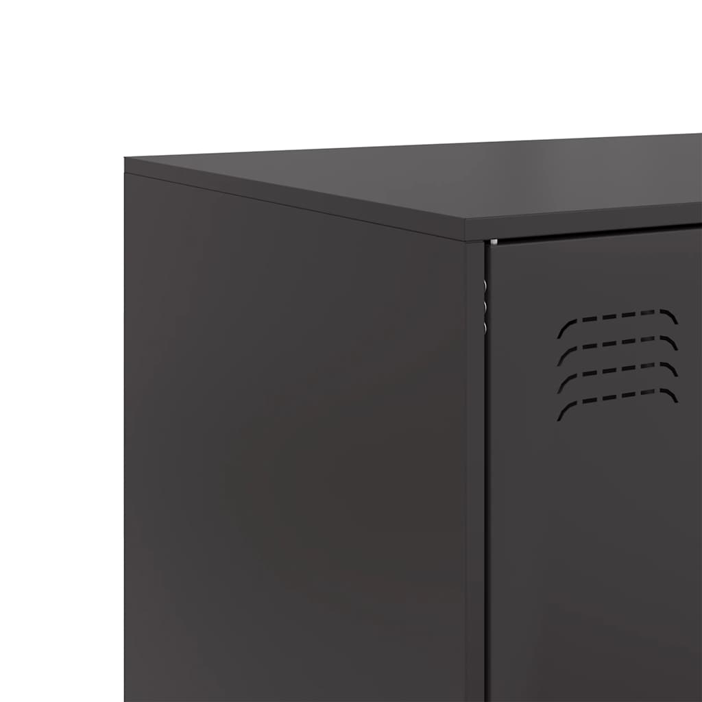 Credenza Nera 67x39x95 cm in Acciaio | homemem39