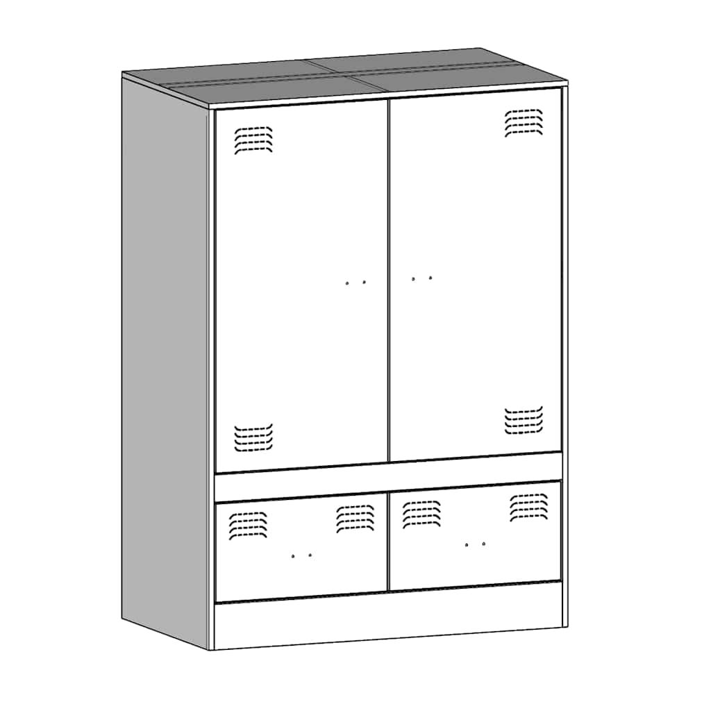 Credenza Nera 67x39x95 cm in Acciaio | homemem39
