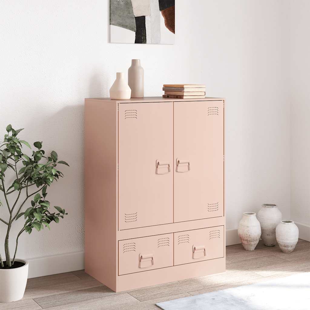 Credenza Rosa 67x39x95 cm in Acciaio - homemem39