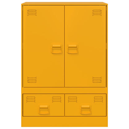 Credenza Giallo Senape 67x39x95 cm in Acciaio - homemem39