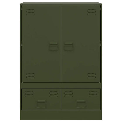 Credenza Verde Oliva 67x39x95 cm in Acciaio - homemem39
