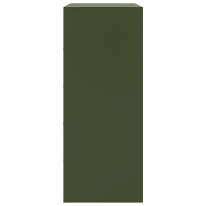 Credenza Verde Oliva 67x39x95 cm in Acciaio - homemem39