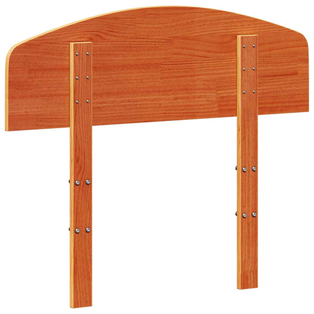 Testiera Marrone Cera 100 cm in Legno Massello di Pino - homemem39