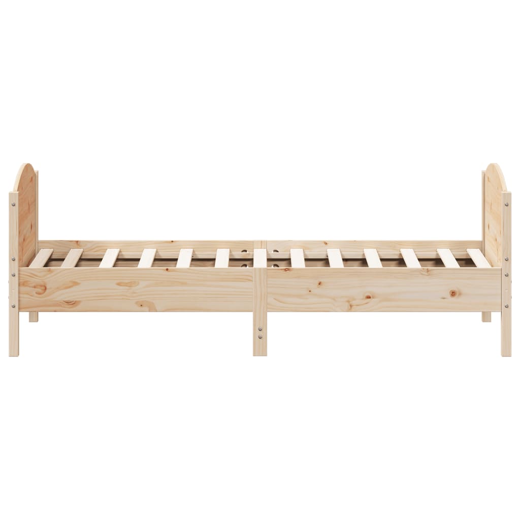 Letto senza Materasso 75x190 cm in Legno Massello Pino - homemem39