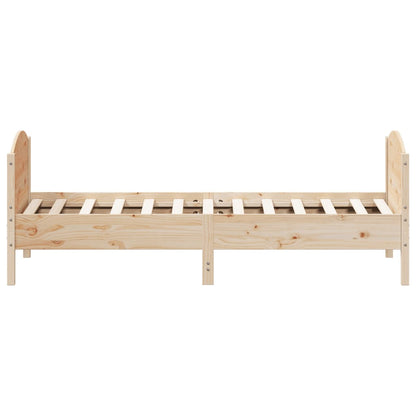 Letto senza Materasso 75x190 cm in Legno Massello Pino - homemem39