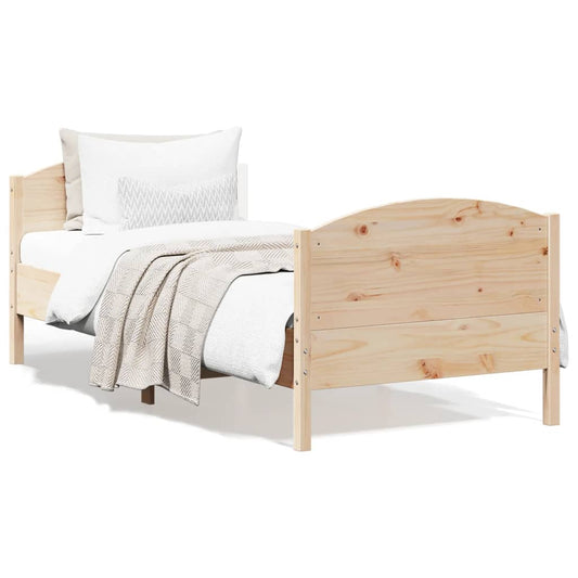 Letto senza Materasso 75x190 cm in Legno Massello Pino - homemem39