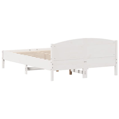 Letto senza Materasso Bianco 140x200 cm Legno Massello di Pino - homemem39