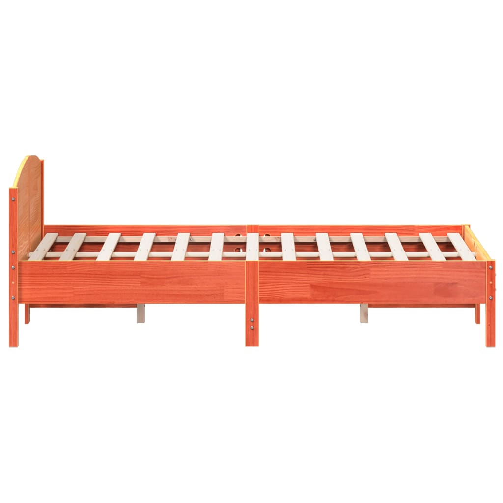 Giroletto senza Materasso Marrone Cera 140x200cm Massello Pino | homemem39