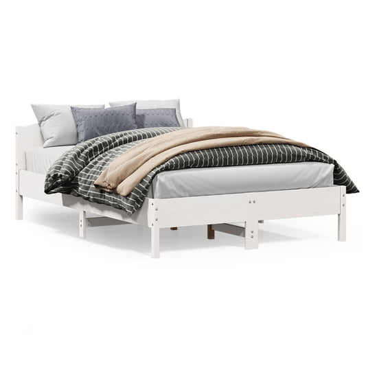 Letto senza Materasso Bianco 120x200 cm Legno Massello di Pino - homemem39