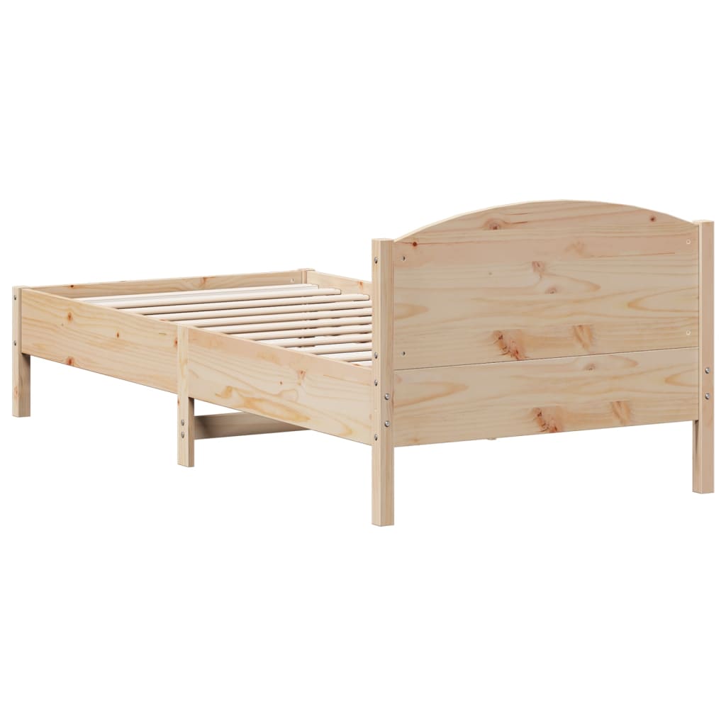 Giroletto senza Materasso 100x200 cm in Legno Massello di Pino - homemem39