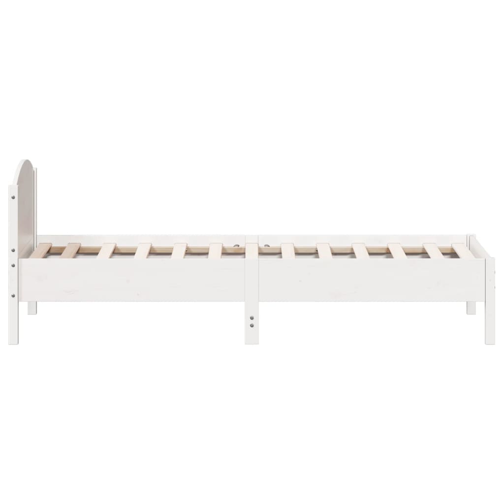 Giroletto senza Materasso Bianco 100x200 cm Legno Massello Pino - homemem39
