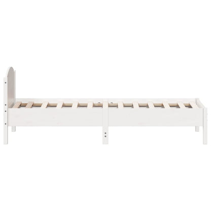 Giroletto senza Materasso Bianco 100x200 cm Legno Massello Pino - homemem39