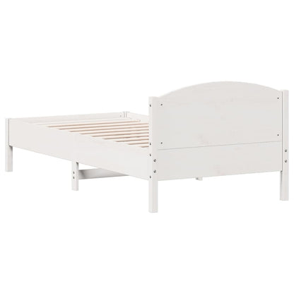 Giroletto senza Materasso Bianco 100x200 cm Legno Massello Pino - homemem39