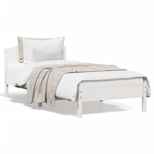 Giroletto senza Materasso Bianco 100x200 cm Legno Massello Pino - homemem39