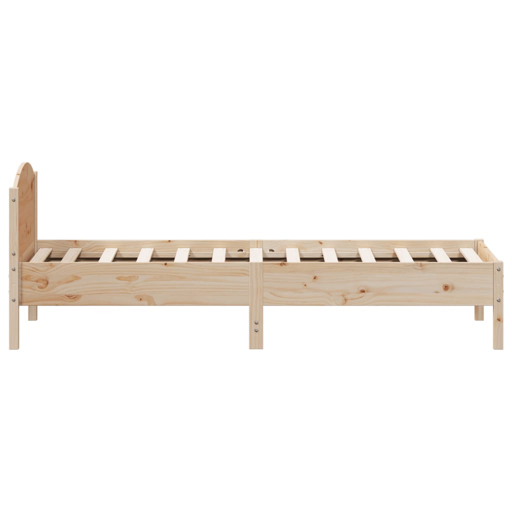 Letto senza Materasso 90x200 cm in Legno Massello di Pino - homemem39
