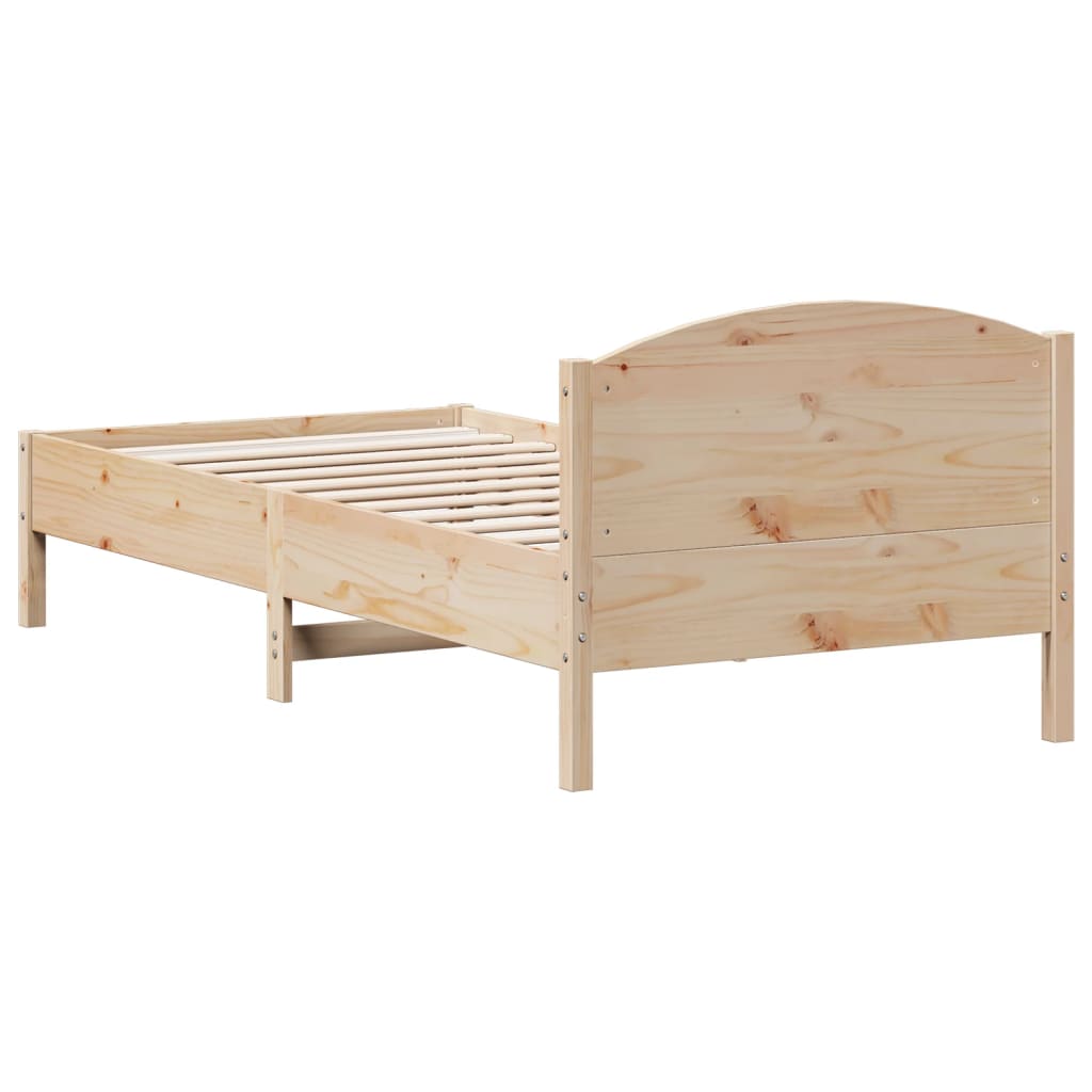 Letto senza Materasso 90x200 cm in Legno Massello di Pino - homemem39