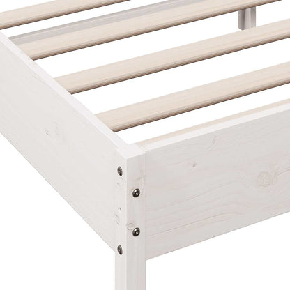Letto senza Materasso Bianco 120x200 cm Legno Massello di Pino | homemem39