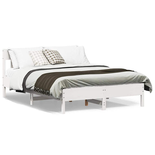 Letto senza Materasso Bianco 120x200 cm Legno Massello di Pino | homemem39