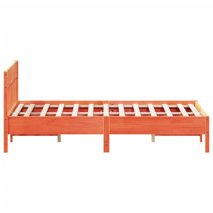 Letto senza Materasso Marrone Cera 120x200 cm in Legno di Pino | homemem39