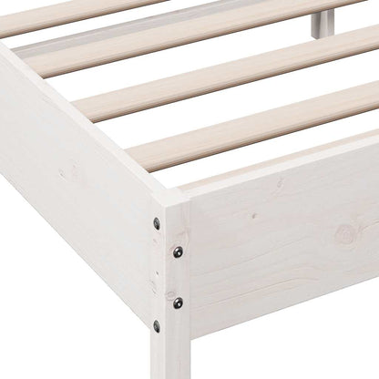 Giroletto senza Materasso Bianco 100x200 cm Legno Massello Pino | homemem39