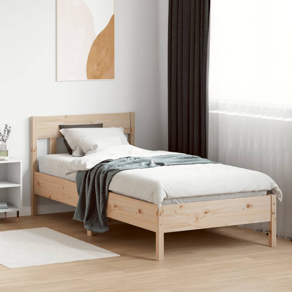 Letto senza Materasso 90x200 cm in Legno Massello di Pino | homemem39