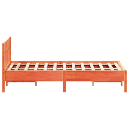 Letto senza Materasso Marrone Cera 120x190 cm in Legno di Pino | homemem39