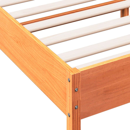 Letto senza Materasso Marrone Cera 120x190 cm in Legno di Pino | homemem39