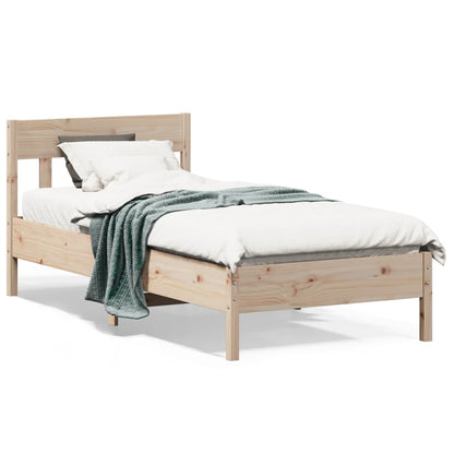Letto senza Materasso 75x190 cm in Legno Massello Pino | homemem39