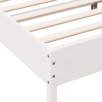 Giroletto senza Materasso Bianco 200x200 cm Legno Massello Pino | homemem39