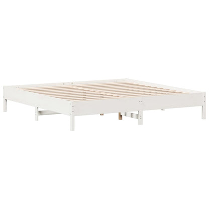 Letto senza Materasso Bianco 180x200 cm Legno Massello di Pino - homemem39