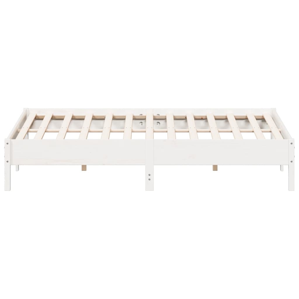 Letto senza Materasso Bianco 180x200 cm Legno Massello di Pino - homemem39