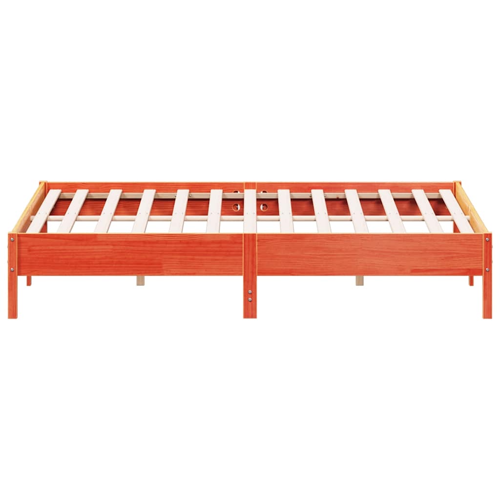 Letto senza Materasso Marrone Cera 180x200 cm in Legno di Pino | homemem39