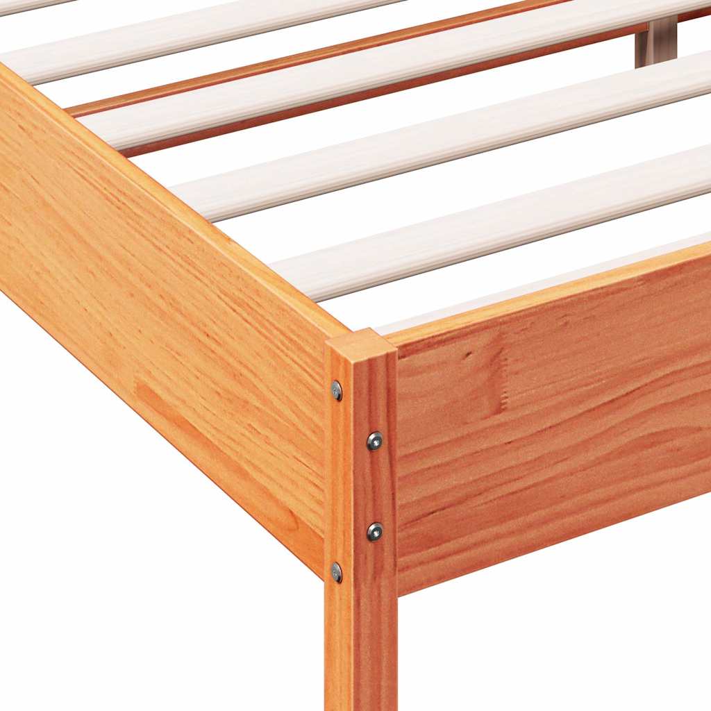 Letto senza Materasso Marrone Cera 180x200 cm in Legno di Pino | homemem39