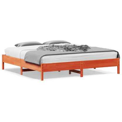 Letto senza Materasso Marrone Cera 180x200 cm in Legno di Pino - homemem39