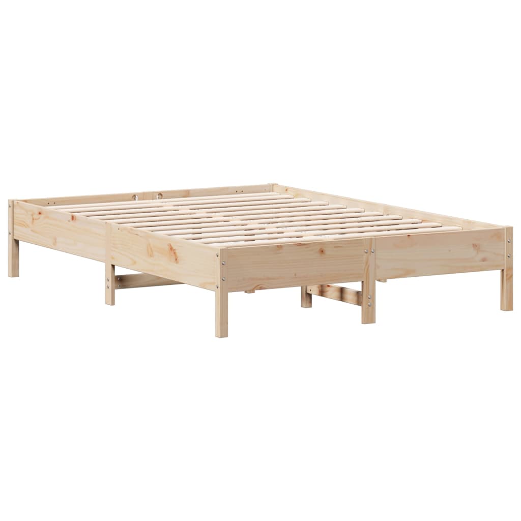 Letto senza Materasso 150x200 cm in Legno Massello di Pino | homemem39