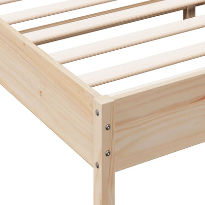 Letto senza Materasso 150x200 cm in Legno Massello di Pino | homemem39