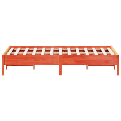Letto senza Materasso Marrone Cera 150x200 cm in Legno di Pino | homemem39