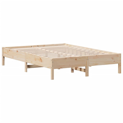 Letto senza Materasso 140x200 cm in Legno Massello di Pino | homemem39
