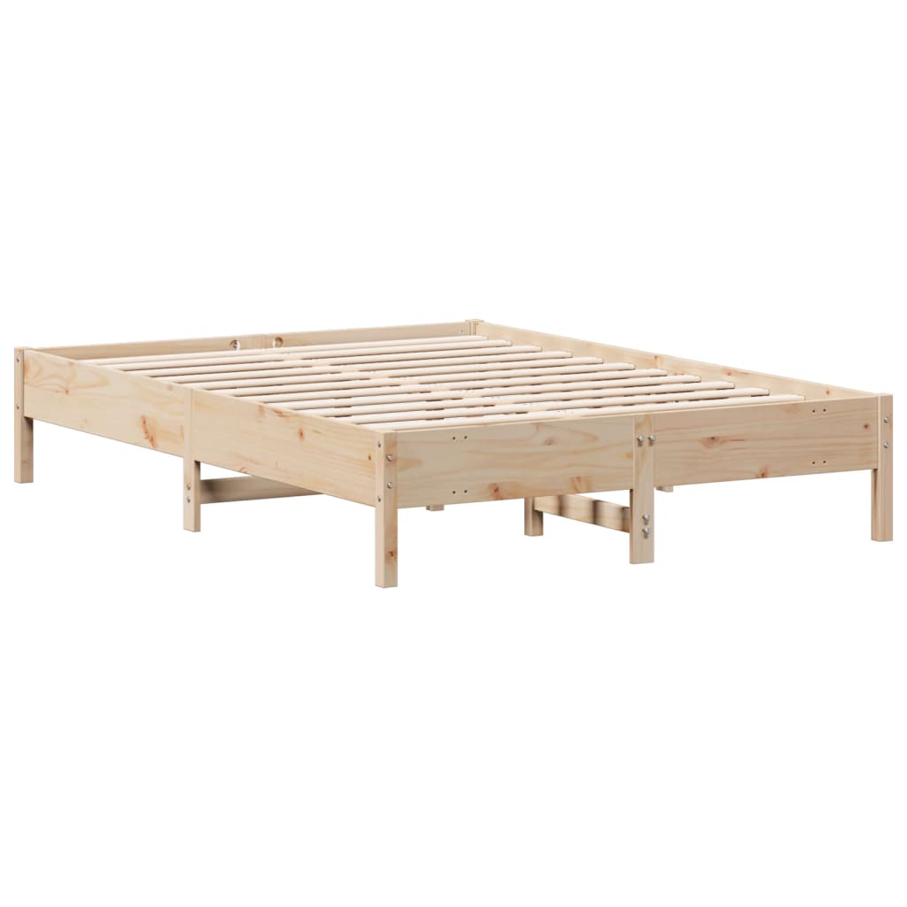 Letto senza Materasso 140x200 cm in Legno Massello di Pino | homemem39