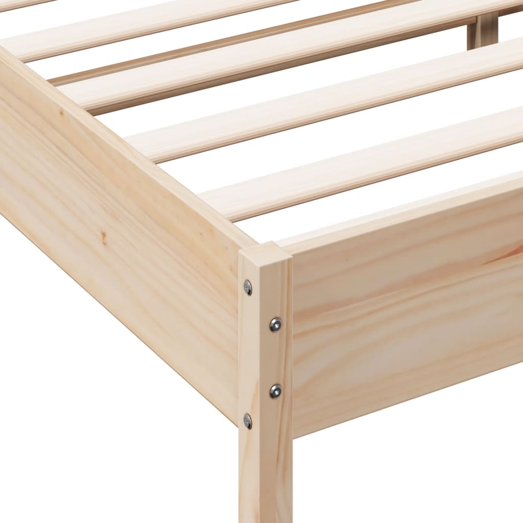 Letto senza Materasso 140x200 cm in Legno Massello di Pino | homemem39