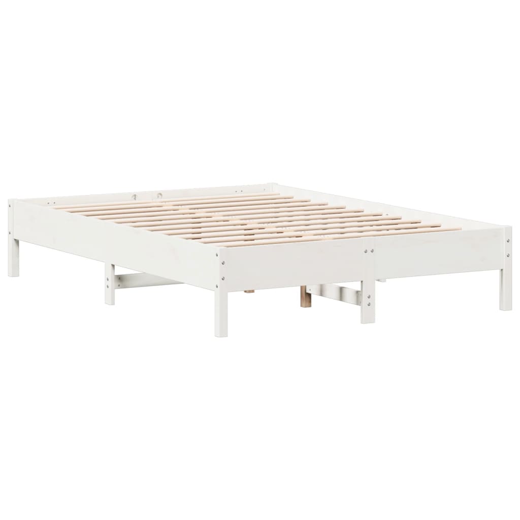 Letto senza Materasso Bianco 120x200 cm Legno Massello di Pino | homemem39