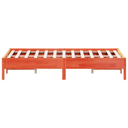 Letto senza Materasso Marrone Cera 120x200 cm in Legno di Pino | homemem39