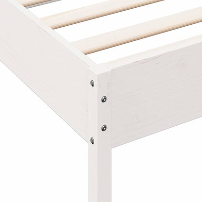 Giroletto senza Materasso Bianco 100x200 cm Legno Massello Pino | homemem39