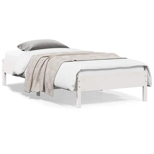 Giroletto senza Materasso Bianco 100x200 cm Legno Massello Pino | homemem39