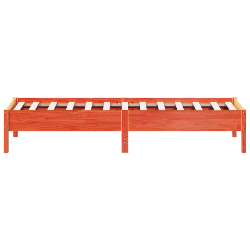 Letto senza Materasso Marrone Cera 90x200 cm Legno di Pino | homemem39