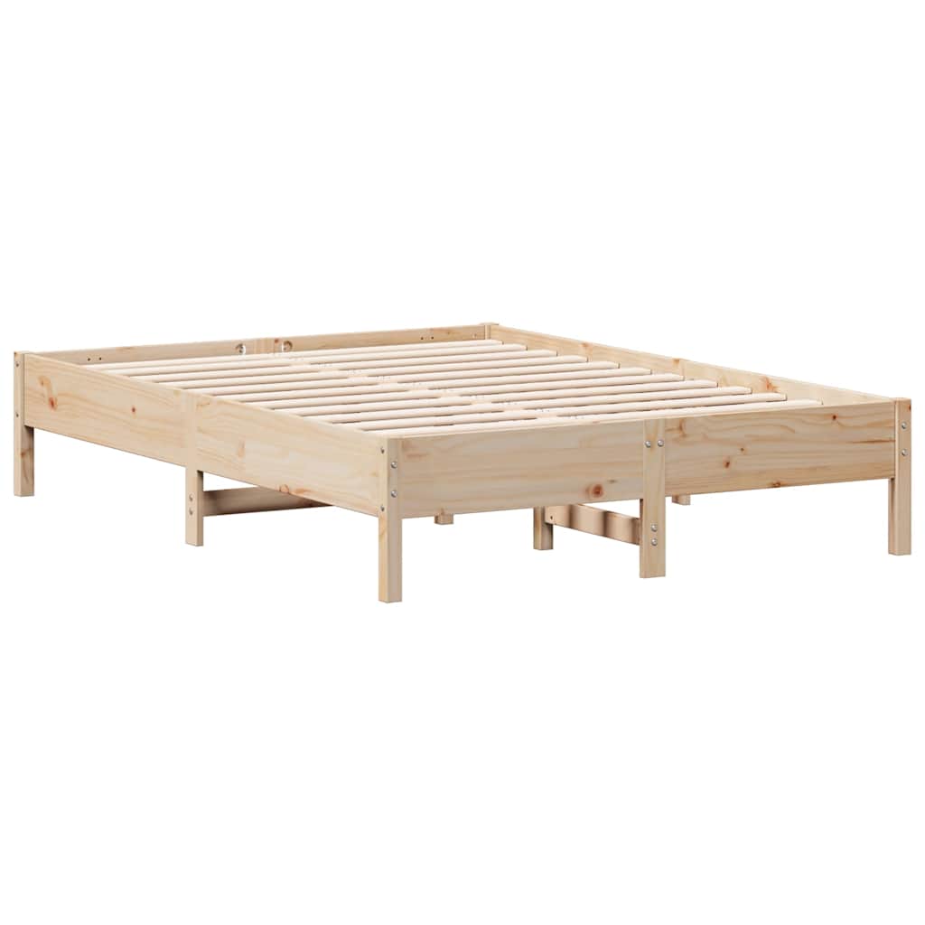 Letto senza Materasso 140x190 cm in Legno Massello di Pino | homemem39