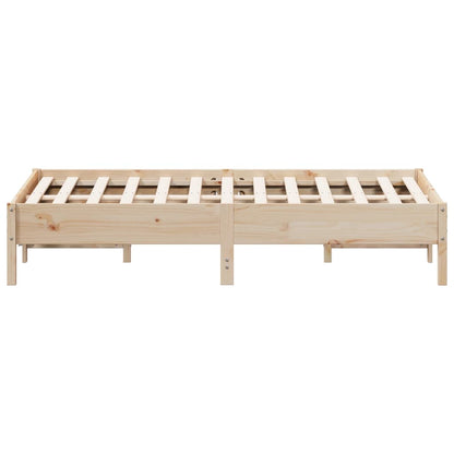Letto senza Materasso 140x190 cm in Legno Massello di Pino | homemem39