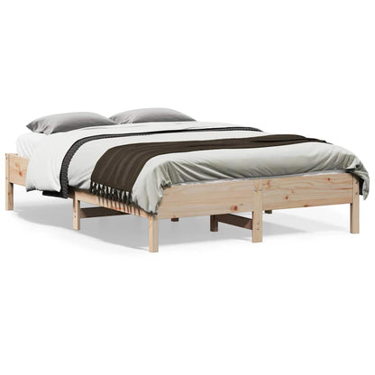 Letto senza Materasso 140x190 cm in Legno Massello di Pino | homemem39