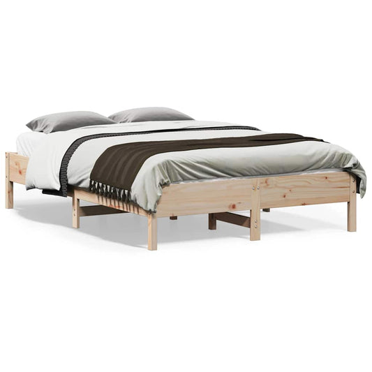 Letto senza Materasso 140x190 cm in Legno Massello di Pino | homemem39